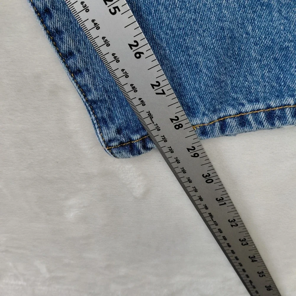 Levis 501 Original Fit Jeans Mens 42x30 Blue Button Fly Vintage Denim Pants